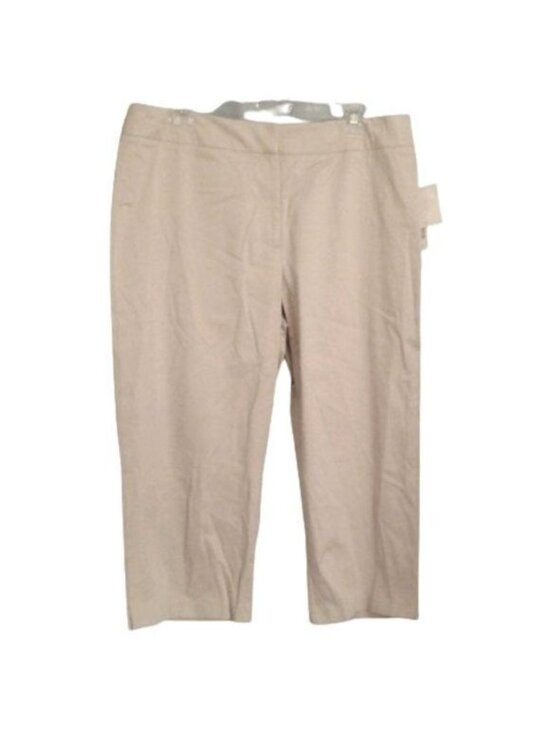 croft & barrow Pants - Croft & Barrow Size 16P Womens Khaki Capri Pants Petite Stretch New With Tags